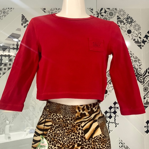 Ralph Lauren Tops - Like 🆕Made in USA RALPH LAUREN VTG Y2K 💯% Cotton 3/4 Sleeves Cropped Top